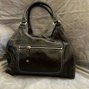 Black Patent Leather Cole Haan handbag